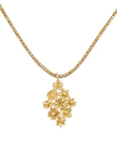 Pre-owned Pippa Small 18k Flower Necklace In Multi