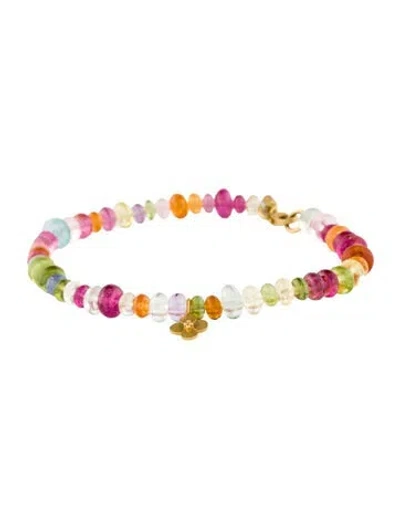 Pre-owned Pippa Small 18k Multistone Beaded Bracelet, 6.75"