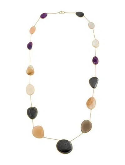 Pre-owned Pippa Small 18k Multistone Station Necklace, 29"