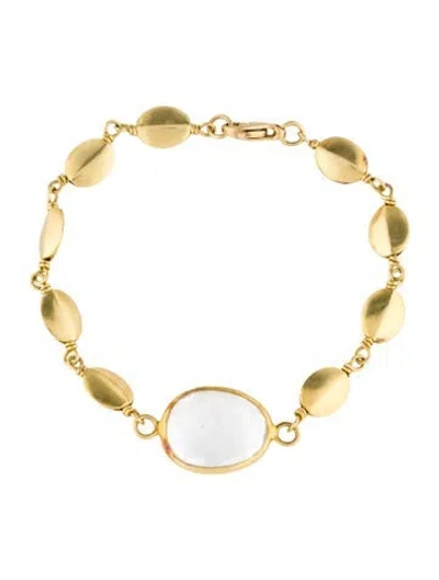 Pre-owned Pippa Small 18k Quartz Link Bracelet, 6" In Multi