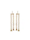 Pippa Small Triangle-charm Cable-link Drop Earrings In Gold