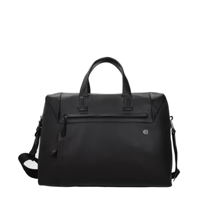 Piquadro Work Bags For Men Black Leather