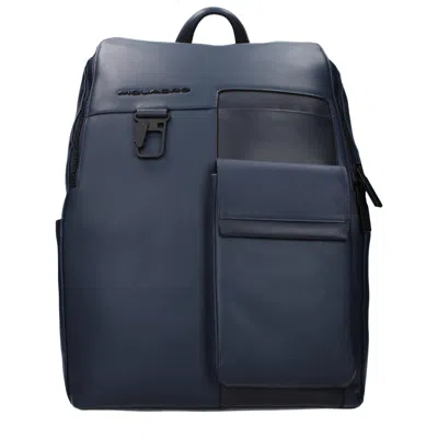 Piquadro Backpacks And Bags Man Leather Blue
