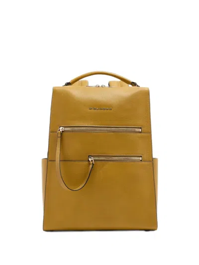Piquadro 14'' Patricia Leather Backpack In White