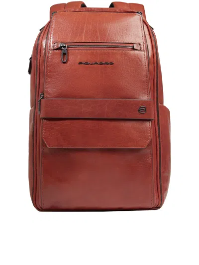 Piquadro 15.6 Inch Laptop Backpack In Brown