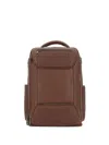 Piquadro 15.6” Laptop Holder Backpack In Brown