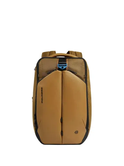Piquadro 15,6" Zip-up Computer Backpack In Brown