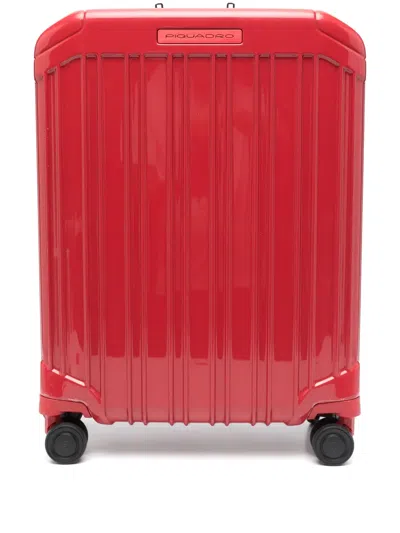 Piquadro 4 Wheel Cabin Suitcase In Red