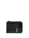 Piquadro B2 Revamp Leather Coin Wallet In Black
