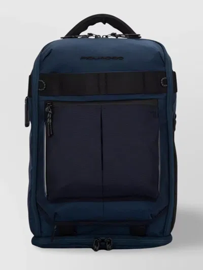 Piquadro Backpack Adjustable Straps Side Pockets In Blue