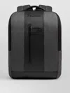 Piquadro Backpack Front Zip Pocket Top Handle In Black