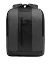 Piquadro Backpack Front Zip Pocket Top Handle In Black