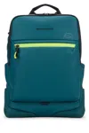 Piquadro Backpack Adjustable Straps Front Pocket In Blue