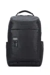 Piquadro Versatile Backpack With Multiple Storage Options In Black