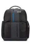 Piquadro Shoulder Straps Backpack Top Handle Side Pockets In Black