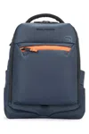 Piquadro Versatile Backpack Featuring Multiple Pockets In Blue