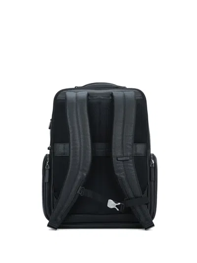 Piquadro Bagmotic Pebbled Backpack In Black