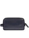 Piquadro Logo-plaque Zip Wash Bag