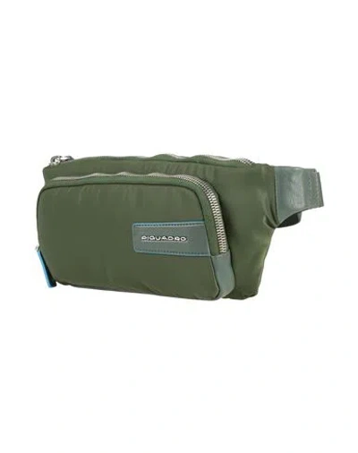 Piquadro Belt Bag Military Green Size - Recycled Nylon, Soft Leather