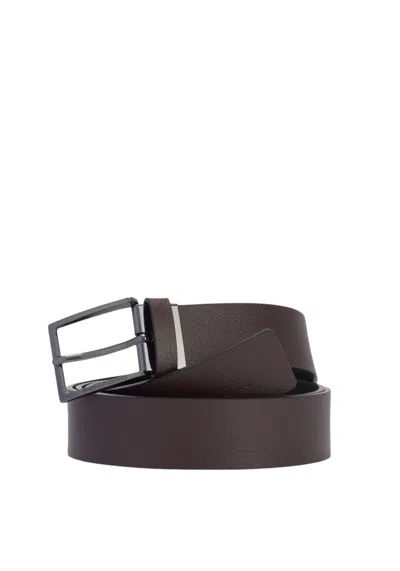 Piquadro Belt Man  Cu5928mos-nm Multicolor In Brown
