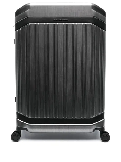 Piquadro Big Spinner Zip-around Suitcase In Silver