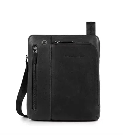 Piquadro Black Leather Shoulder Bag