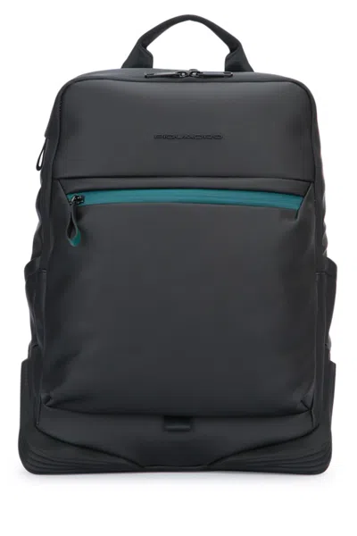 Piquadro Black Logo Backpack
