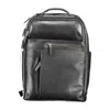 Piquadro Cary Logo-lettering Leather Backpack