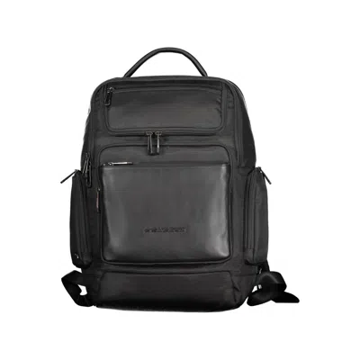 Piquadro Black Recycled Polyethylene Men Backpack