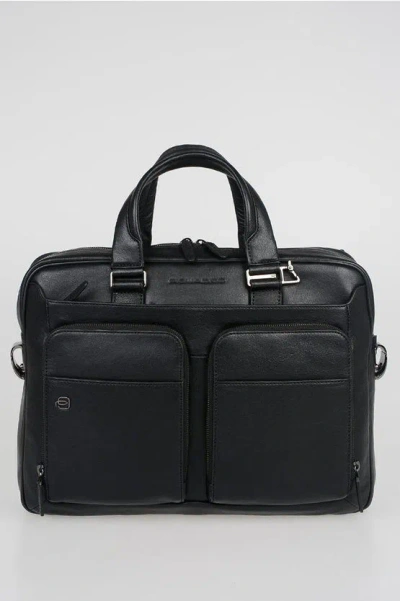 Piquadro Black Square Briefcase Bag For Pc/ipad Connequ Black