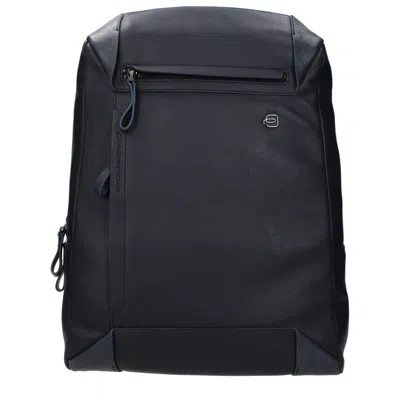 Piquadro Blue Leather Backpack