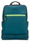 Piquadro Zipped Backpack In Blue