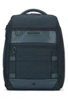 Piquadro Logo-plaque Backpack In Blue