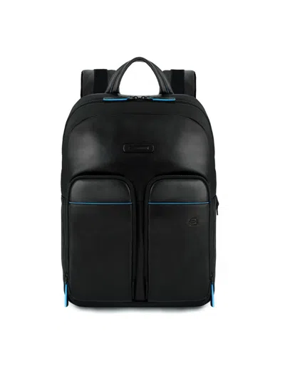 Piquadro , Blue Square, Leather, Backpack, Black, Laptop Compartiment, Ca5575b2v, For Men Gwlp3