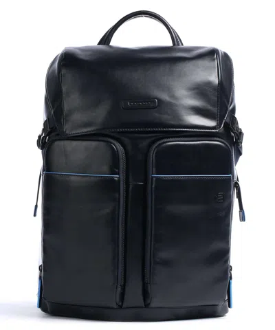 Piquadro , Blue Square, Leather, Backpack, Black, Laptop Compartiment, Ca5578b2v, For Men, 30 X 42 X