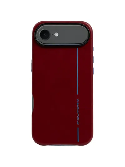 Piquadro Blue Square Magsafe Iphone® 17 Air Phone Cover In Red