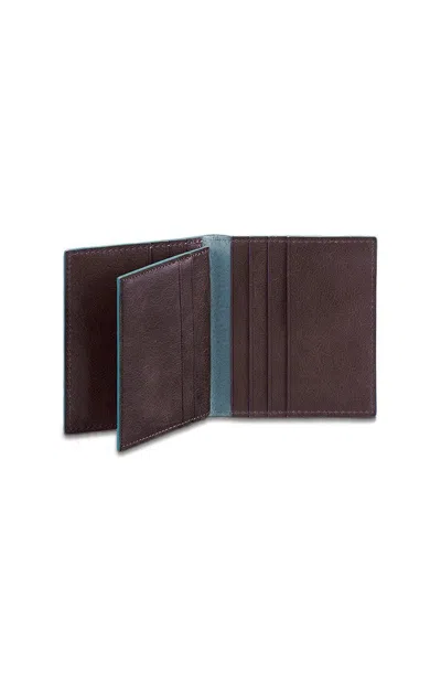Piquadro , Blue Square, Polyester, Card Holder, Pp1518b2, Brown, Unisex Gwlp3