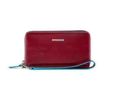 Piquadro , Blue Square, Wallet, Red, For Women Gwlp3