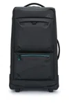 Piquadro Borsone Trolley 2 Ruote In Tessuto Riciclato In Black
