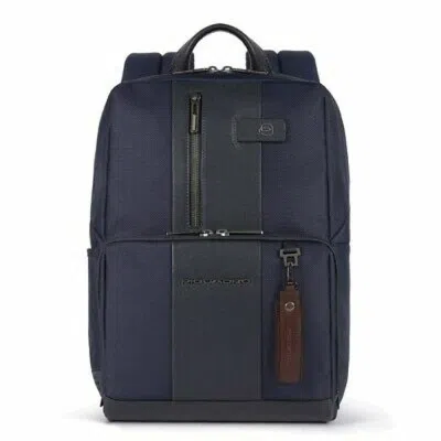Piquadro , Brief 2, Nylon And Leather, Briefcase, Laptop And Ipad Compartment, Ca3214br2, Blue, 39 X