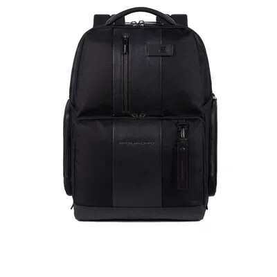 Piquadro , Brief 2, Nylon And Leather, Briefcase, Laptop And Ipad Compartment, Ca4532br2, Black, 39 X
