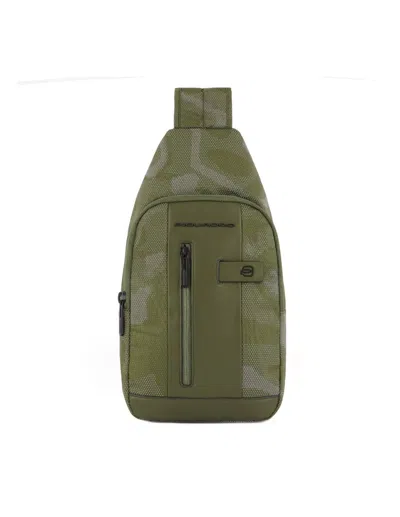 Piquadro , Brief 2, Nylon, Backpack, Green, Laptop And Ipad Compartment, For Men, 20 X 37.5 X 7.5 Cm In Brown