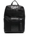 Piquadro Brief Panelled Backpack In Schwarz
