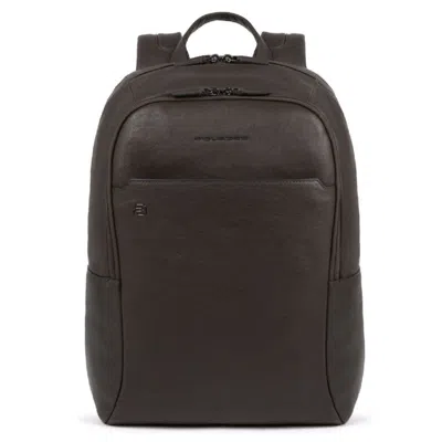 Piquadro Brown Backpack In Black