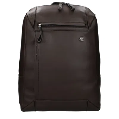 Piquadro Brown Leather Backpack