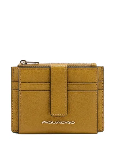 Piquadro Calf Leather Wallet 2 Card Slots & Rfid Protection In Brown
