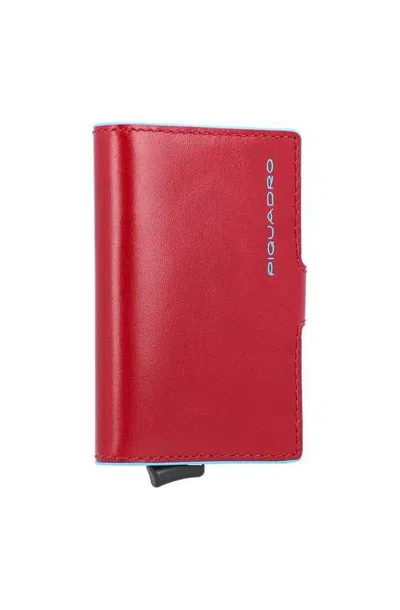 Piquadro Card Holder  Blue Square Red Rfid - Pp5649b2r-r