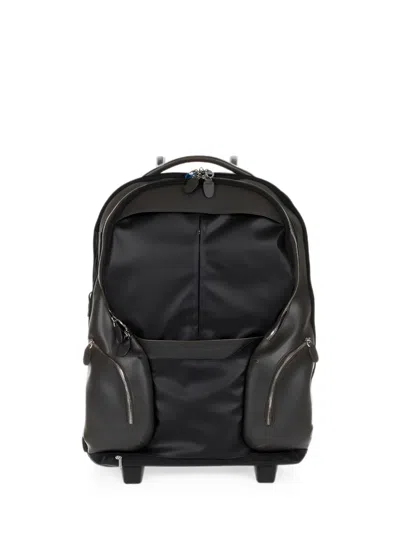 Piquadro Coleos Leather Cabin Suitcase In Black