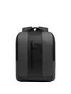 Piquadro Computer 15,6" Leather-panelled Backpack In Black