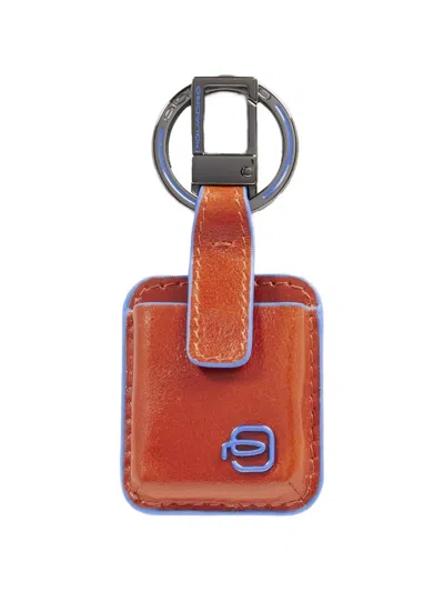 Piquadro Connequ Carabiner Keychain In Pink